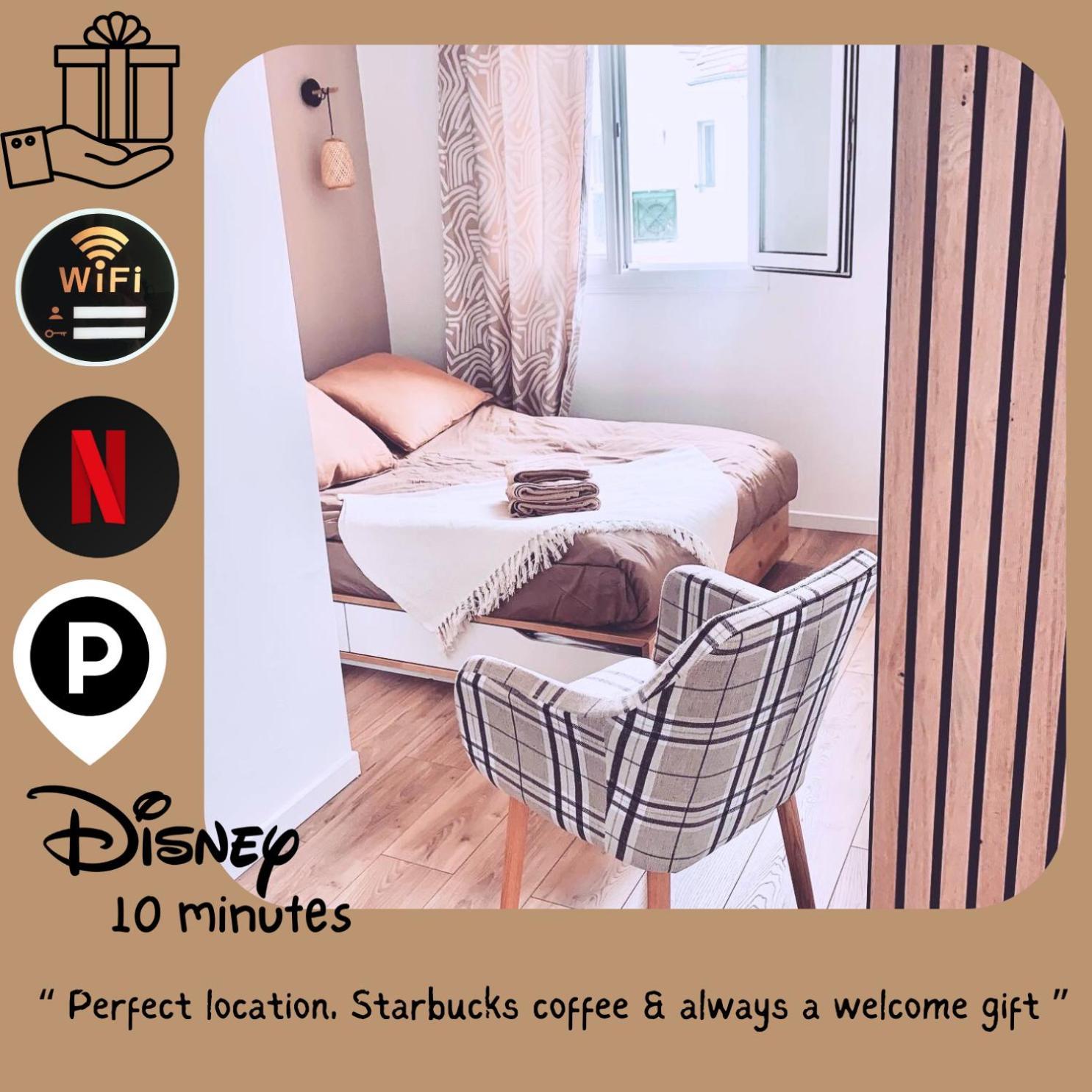 Studio Easy Check-In 8 Mins Disneyland 35 Mins Paris Free Starbucks Coffee Parking Wifi Биси Сен Жорж Екстериор снимка